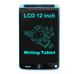 Adofi LCD Writing Tablet 12 Inch Screen, Learning Educational Toys for 3-12 Year Old Girls, Erasable Doodle Board for Kids, Electronic Digital Handwriting Drawing Board Graphic Tablet (Blue)