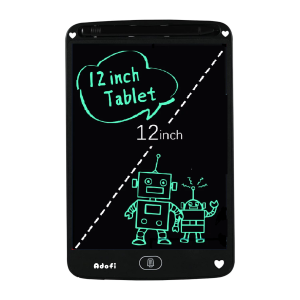 Adofi LCD Writing Tablet 12 Inch Screen, Learning Educational Toys for 3-12 Year Old Girls, Erasable Doodle Board for Kids, Electronic Digital Handwriting Drawing Board Graphic Tablet (Black)